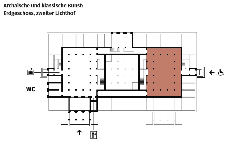 Gezeichneter Plan des 2. Lichthofes