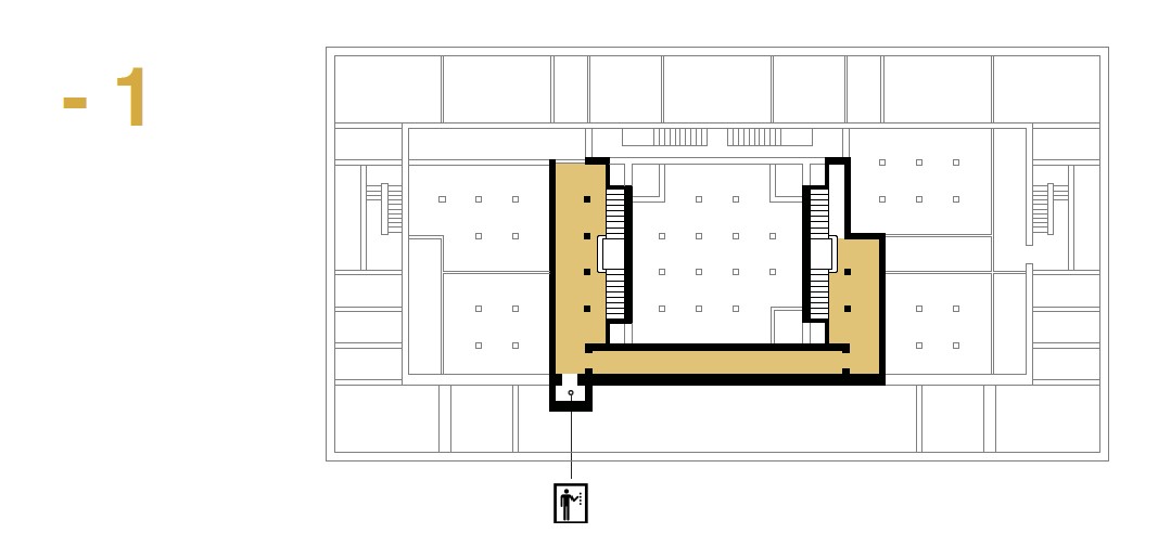 Gezeichneter Plan des Untergeschosses